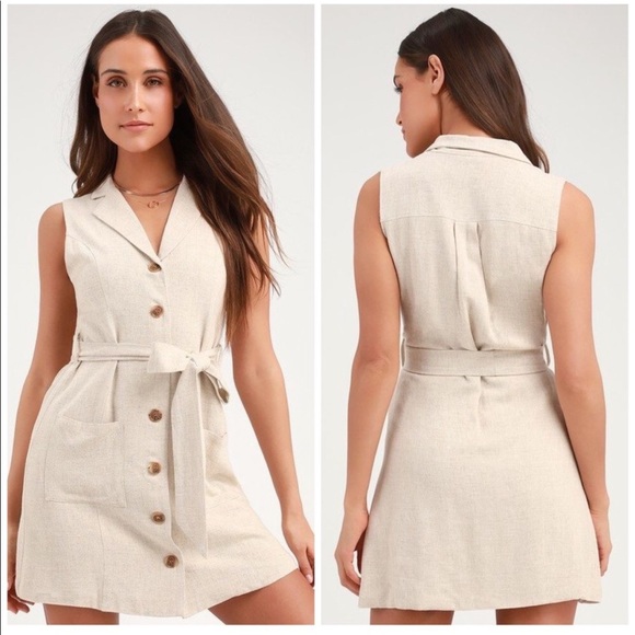 Lost + Wander Dresses & Skirts - Lost + Wander, linen dress, natural color, size XS, NWT